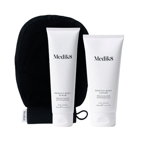 Smooth Body Exfoliating Kit - набір для ексфоліації тіла (Скраб Smooth Body Scrub 150 мл; Лосьйон Smooth Body Lotion 200 мл; Рукавиця Smooth Body Mit)